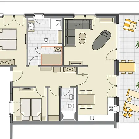 Appartamento Haus Strandlaeufer 4 4 Nordseelounge Büsum